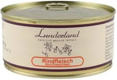 Produktbild von Lunderland Dose 300g Hundenassfutter 6 x 300 Gramm Rindfleisch durchwachsen