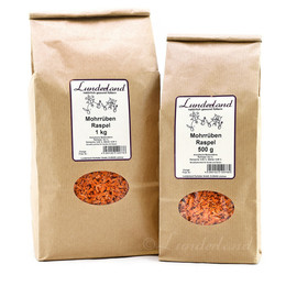 Produktbild von Lunderland Mohrrüben Raspel Einzelfuttermittel für Hunde und Katzen - 1 kg