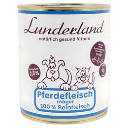 Produktbild von Lunderland Reinfleisch-Dose Pferdefleisch mager 800 g für Hunde