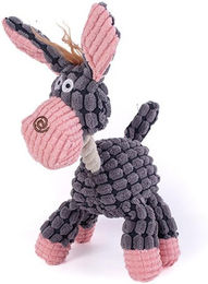 Produktbild von Lustiges Haustierspielzeug, Eselform, Cord-Kauspielzeug für Hunde, Welpen-Quietscher, quietschendes Plüsch-Backenzahn-Hundespielzeug, Haustier-Training, Hundezubehör