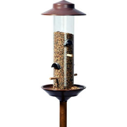 LUXUS-VOGELHAUS Futtersäule mit Ständer bronze – Bild 1 von 5