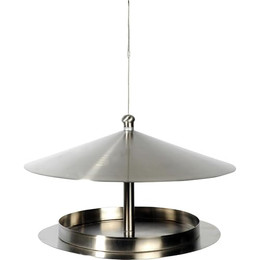 Produktbild von Luxus-Vogelhaus Rundes Design-Futterhaus Silberglanz aus Edelstahl