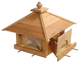 Produktbild von Luxus-Vogelhaus Vogelfutterhaus mit 4 Schubladen aus Massivholz