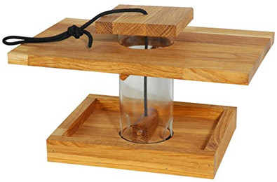 Produktbild von Luxus-Vogelhaus Vogelfutterhaus mit Acrylglassilo Eiche Braun