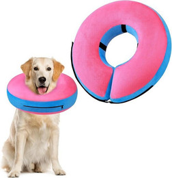 Produktbild von LuxusKollektion Aufblasbare Schutzkragen Halskrause für Hund und Katze Rosa XL Verstellbar