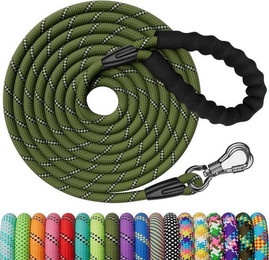 Produktbild von LuxusKollektion Hunde-Halsband Schleppleine 10M Starkes Nylon Schwarz - 10 m