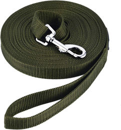 Produktbild von LuxusKollektion Hunde-Halsband Schleppleine 3m Nylon mit D-Karabiner Grün - 3 m