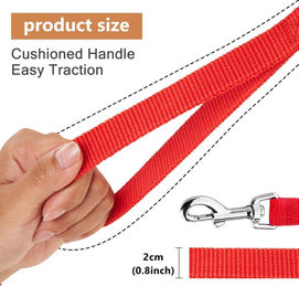 Produktbild von LuxusKollektion Hunde-Halsband Schleppleine für Hunde Nylon Trainingsleine D-Karabiner 3m Red