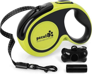 Produktbild von LuxusKollektion Hunde-Halsband und 5m Rollleine mit reflektierender Maschen und rutschfestem Griff - 5 m