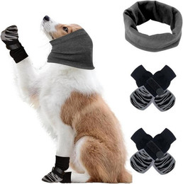 Produktbild von LuxusKollektion Hundeschuhe und Ohrenschutzhundes Set