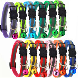 Produktbild von LuxusKollektion Katzen-Halsband Katzenhalsband mit Glocke, reflektierend, individuell