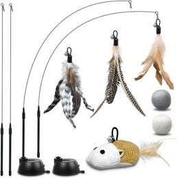 Produktbild von LuxusKollektion Katzen-Halsband Katzenspielzeug Set