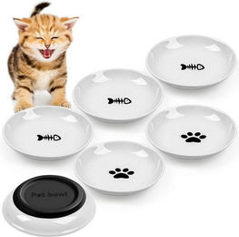 Produktbild von LuxusKollektion Katzen-Halsband Keramik Futternapf Set 6-teilig