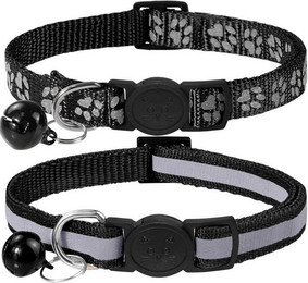Produktbild von LuxusKollektion Katzen-Halsband Reflektierend Verstellbar 19-32 cm 2er-Set