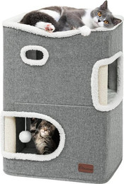 Produktbild von LuxusKollektion Katzenkäfig Katzenhaus Katzenbett Katzentonne Katzenhöhle Kratzbaum Grau