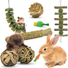 Produktbild von LuxusKollektion Kleintierkäfig Kaninchen Spielzeug Naturmaterialien Zahnpflege