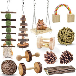 Produktbild von LuxusKollektion Kleintierkäfig Kauspielzeug 12er Set