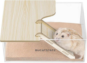 Produktbild von LuxusKollektion Kleintierkäfig Sandbad-Container Hamster Acryl Leiter