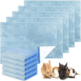 Produktbild von LuxusKollektion Kleintierkäfig Wasserdichte Meerschweinchen Decken 10er Set Blau