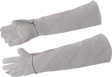 Produktbild von LuxusKollektion Schutzkragen Anti-Biss Kevlar Handschuhe Langärmlig Garten Grau