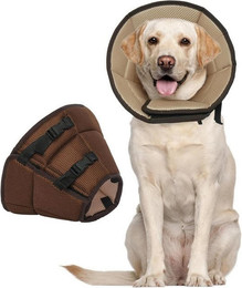 Produktbild von LuxusKollektion Schutzkragen Halskrause Hund Leckschutz Braun XL Einstellbar