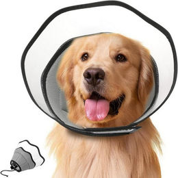 Produktbild von LuxusKollektion Schutzkragen Halskrause Hund Leckschutz Verstellbar Grau