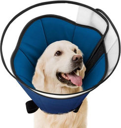 Produktbild von LuxusKollektion Schutzkragen Halskrause Hund Leckschutz Weich 360° Sicht PVC Blau