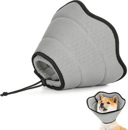 Produktbild von LuxusKollektion Schutzkragen Halskrause Hund Leckschutz Weich verstellbar Grau M