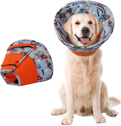 Produktbild von LuxusKollektion Schutzkragen Halskrause Hund Verstellbar Wasserdicht XL Rot