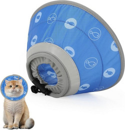 Produktbild von LuxusKollektion Schutzkragen Halskrause Katze Blau Wasserabweisend