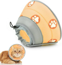 Produktbild von LuxusKollektion Schutzkragen Halskrause Katze Einstellbar Orange