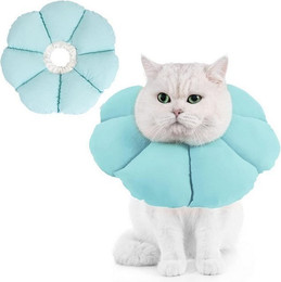 Produktbild von LuxusKollektion Schutzkragen Halskrause Katze Einstellbar Weich Leckschutz Kragen Klein Hund Blau