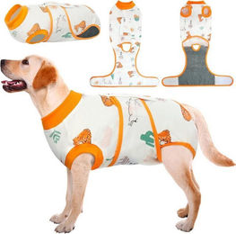 Produktbild von LuxusKollektion Schutzkragen Hundebody Op Kastration Rüde Hündin Atmungsaktiv Orange XL