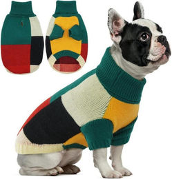 Produktbild von LuxusKollektion Schutzkragen Hundepullover Rollkragen Mittelgroße Hunde Farbblockierung Beinwärmer