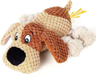 Produktbild von LuxusKollektion Schutzkragen Hundespielzeug große Hunde Plüsch Quietschend Gelbbraun