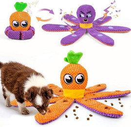 Produktbild von LuxusKollektion Schutzkragen Interaktives Hundespielzeug 2-in-1 Octopus Karotte