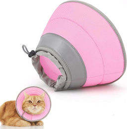 Produktbild von LuxusKollektion Schutzkragen Katzenhalskrause Einstellbar Weich Rosa M