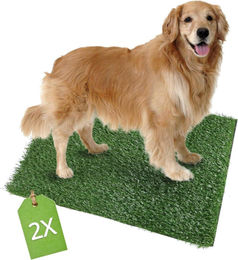 Produktbild von LuxusKollektion Schutzkragen Kunstrasen Welpentoilette Hundeklo Matten 51x63 cm - 2 x 51 cm