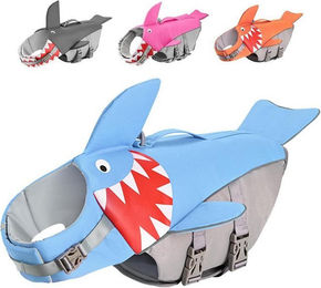 Produktbild von LuxusKollektion Schutzkragen Schwimmweste Hund Hai mit Reflektierendem Griff Neopren