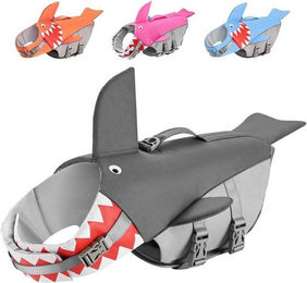 Produktbild von LuxusKollektion Schutzkragen Schwimmweste Hunde Hai mit Griff Reflektierend für Kleine