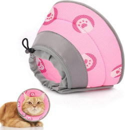 Produktbild von LuxusKollektion Schutzkragen Verstellbare Halskrause für Katze Pink S 12.7-22.9cm