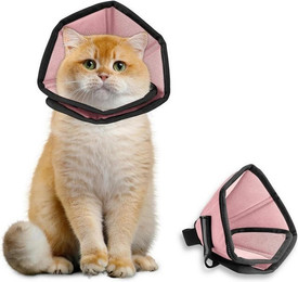 Produktbild von LuxusKollektion Schutzkragen Verstellbarer Leckschutz Hundekragen Weiche Halskrause Katze Pink XS