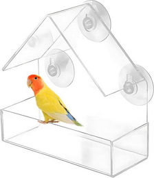 Produktbild von LuxusKollektion Vogelhaus Vogelfutterspender Acryl mit Saugnäpfen