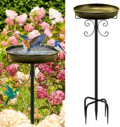 Produktbild von LuxusKollektion Voliere Vogeltränke Metall Antik Gold stehend