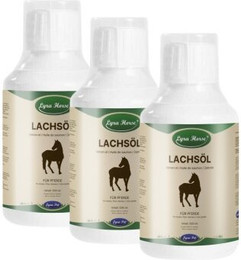 Produktbild von Lyra Horse 100% Lachsöl für Pferde - 3 x 500 ml