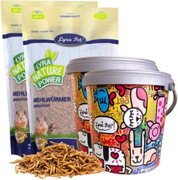 Produktbild von Lyra Pet® getrocknete Mehlwürmer - 2 x 10 l