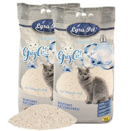 Produktbild von Lyra Pet GreyCat Katzenstreu Bentonit mit Aktivkohle - 2 x 15 l