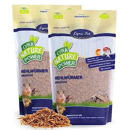 Produktbild von Lyra Pet Mehlwürmer getrocknet - 2 x 1 kg