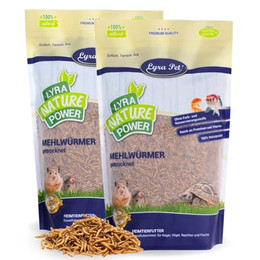 Produktbild von Lyra Pet Mehlwürmer getrocknet - 2 x 10 l