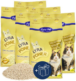 Produktbild von Lyra Pet Tofu Katzenstreu parfümfrei klumpend - 15 kg